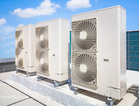 Commercial HVAC Units Installed on rooftop